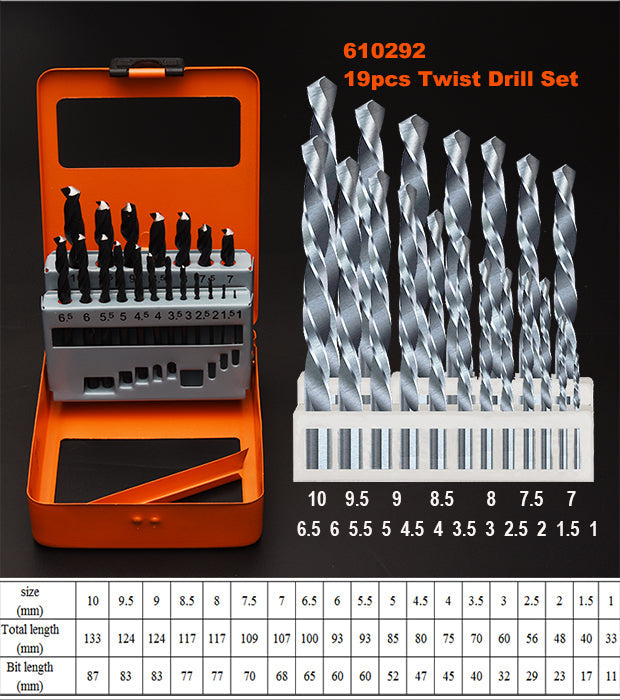 HARDEN 19PCE METRIC DRILL SET