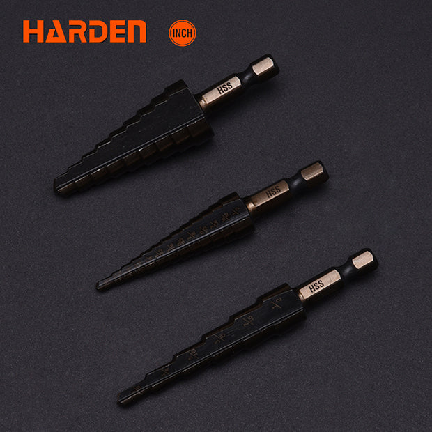 HARDEN 3PCE STEP DRILL SET