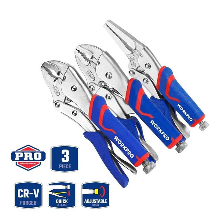 WORKPRO LOCKING GRIP PLIER SET 3P