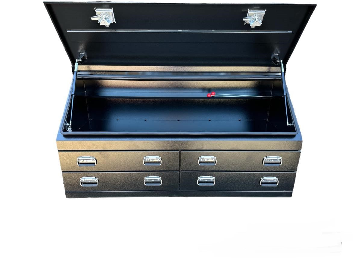 STAFFORD INDUSTRIAL 4 DRAWER 1500MM BLACK ANGLED TOOL BOX