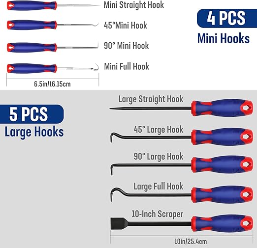WORKPRO 9PCE PRECISION PICK & HOOK SET