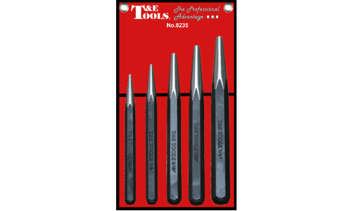T&E 5 Piece Centre Punch Set