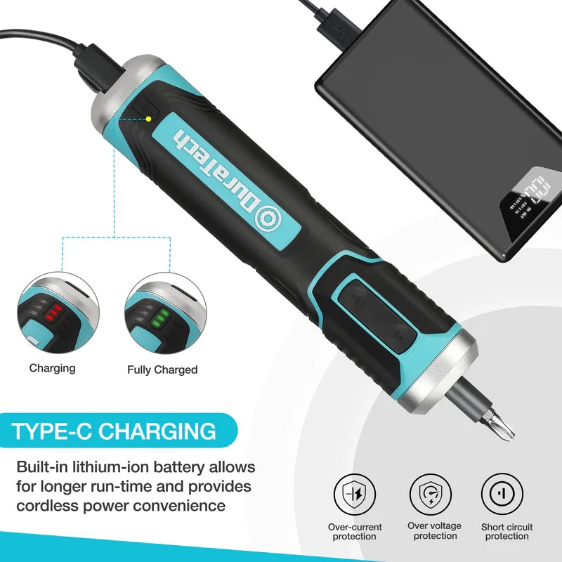 DURATECH 41pc 3.6V Li-ion Rechargeable Screwdriver Set