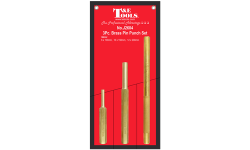 T&E 3PC BRASS PUNCH SET