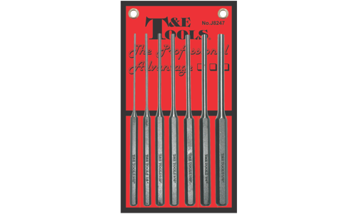T&E LONG PIN PUNCH SET
