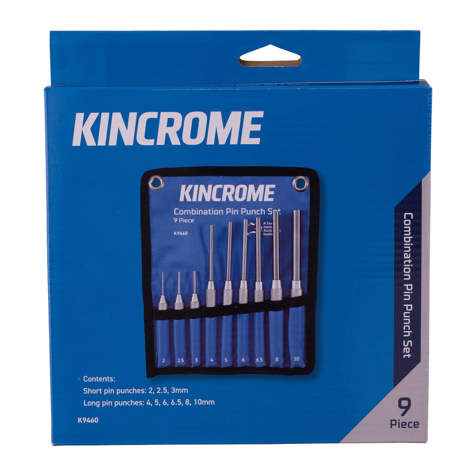 COMBO PIN PUNCH SET 9 PIECE