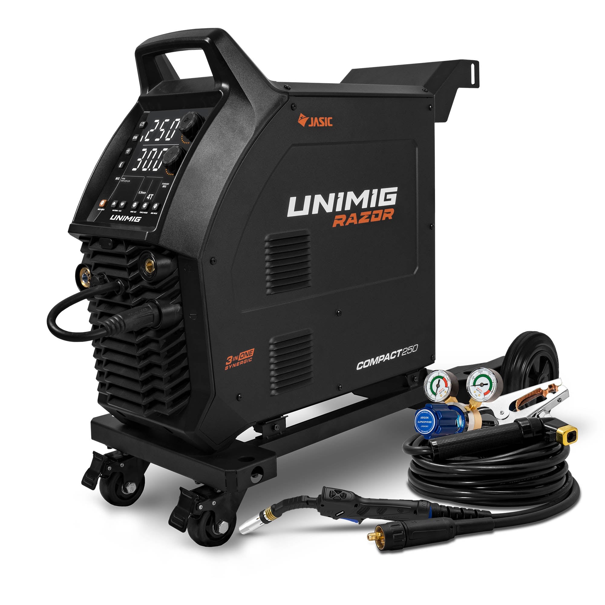 RAZOR 250 COMPACT MIG/TIG/STICK Welder ON WHEELS
