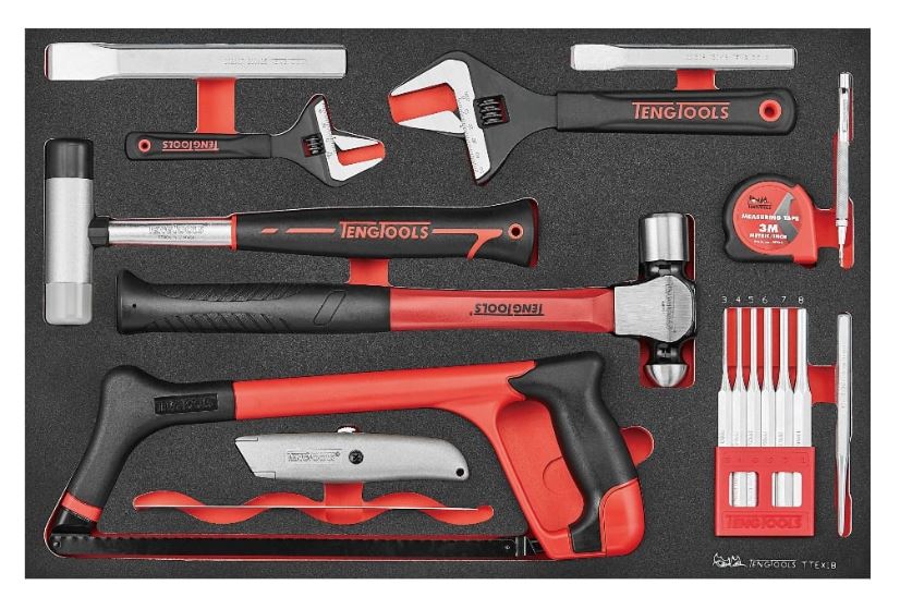 TENG 741PCE 26"12 DRAWER STACK TOOL KIT, METRIC & IMPERIAL, EVA TRAYS, BLACK