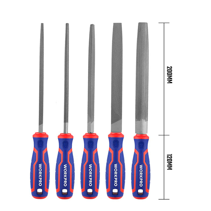 WORKPRO 5PC 200MM (8") FILE SET