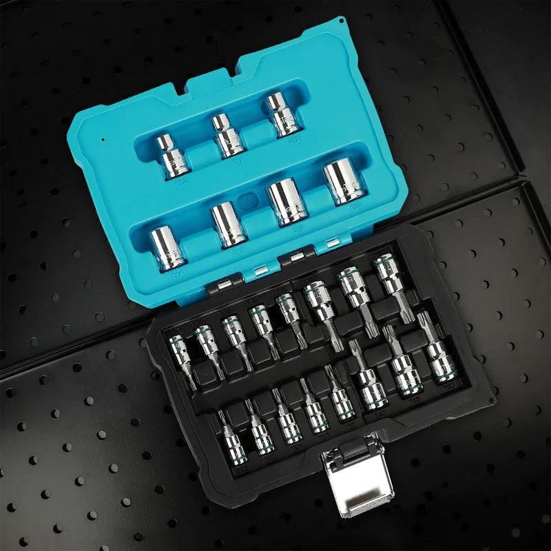 DURATECH 23-Piece Internal & External Star Bit Socket Set