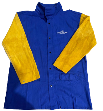 ULTRAMAX BLUE WELDING JACKETS LEATHER SLEEVES XXXL