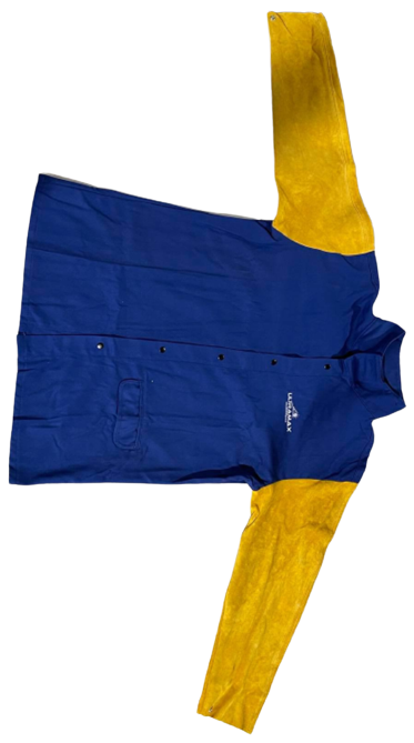 ULTRAMAX BLUE WELDING JACKETS LEATHER SLEEVES XXXL