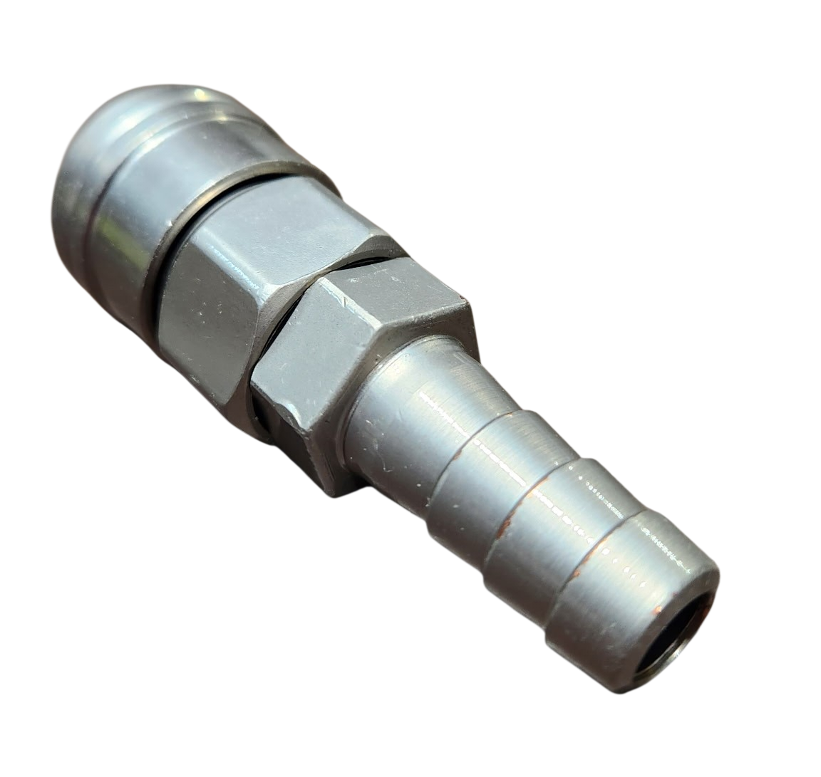 STAFFORD INDUSTRIAL 1 TOUCH 1/2" NITTO COUPLER WITH HOSE BARB