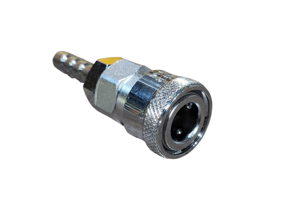 STAFFORD INDUSTRIAL 1 TOUCH 1/4" NITTO COUPLER WITH HOSE BARB