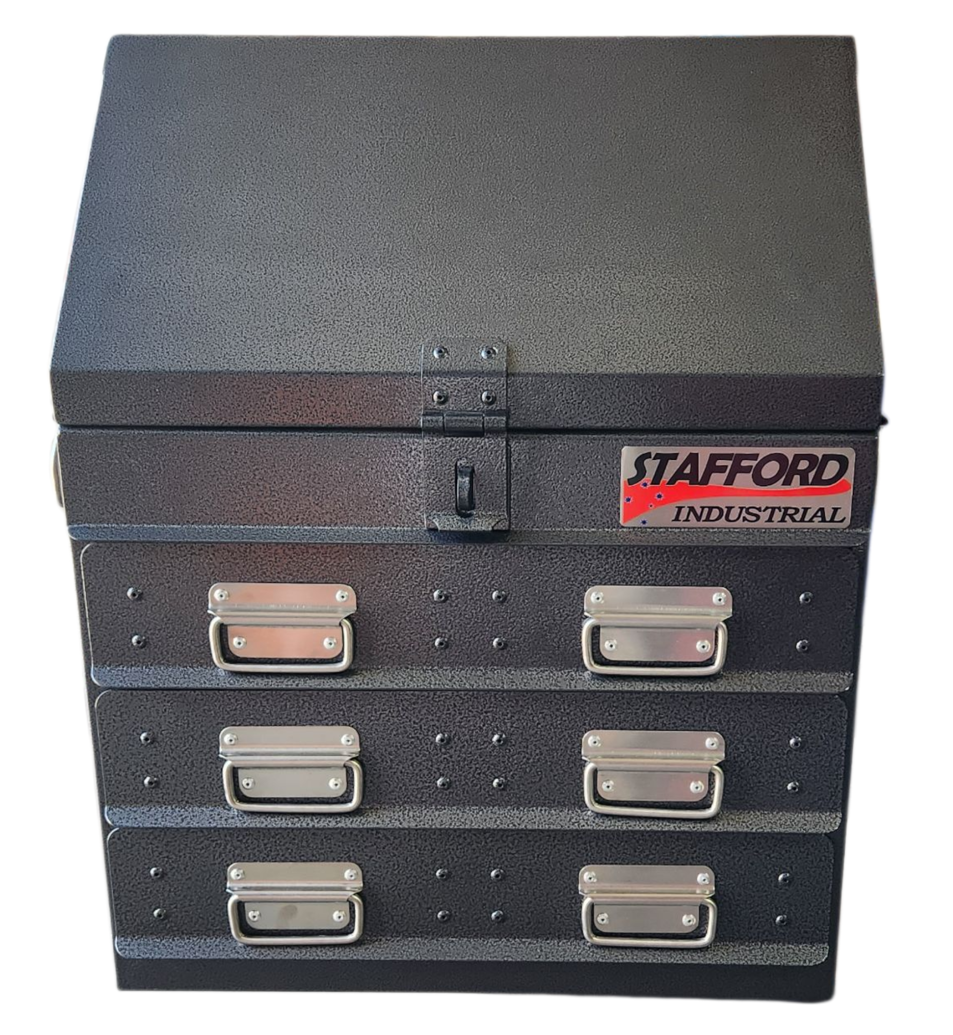 STAFFORD INDUSTRIAL TC550 SERIES UTE BOX 3 DR BLACK UTE BOX ANGLED