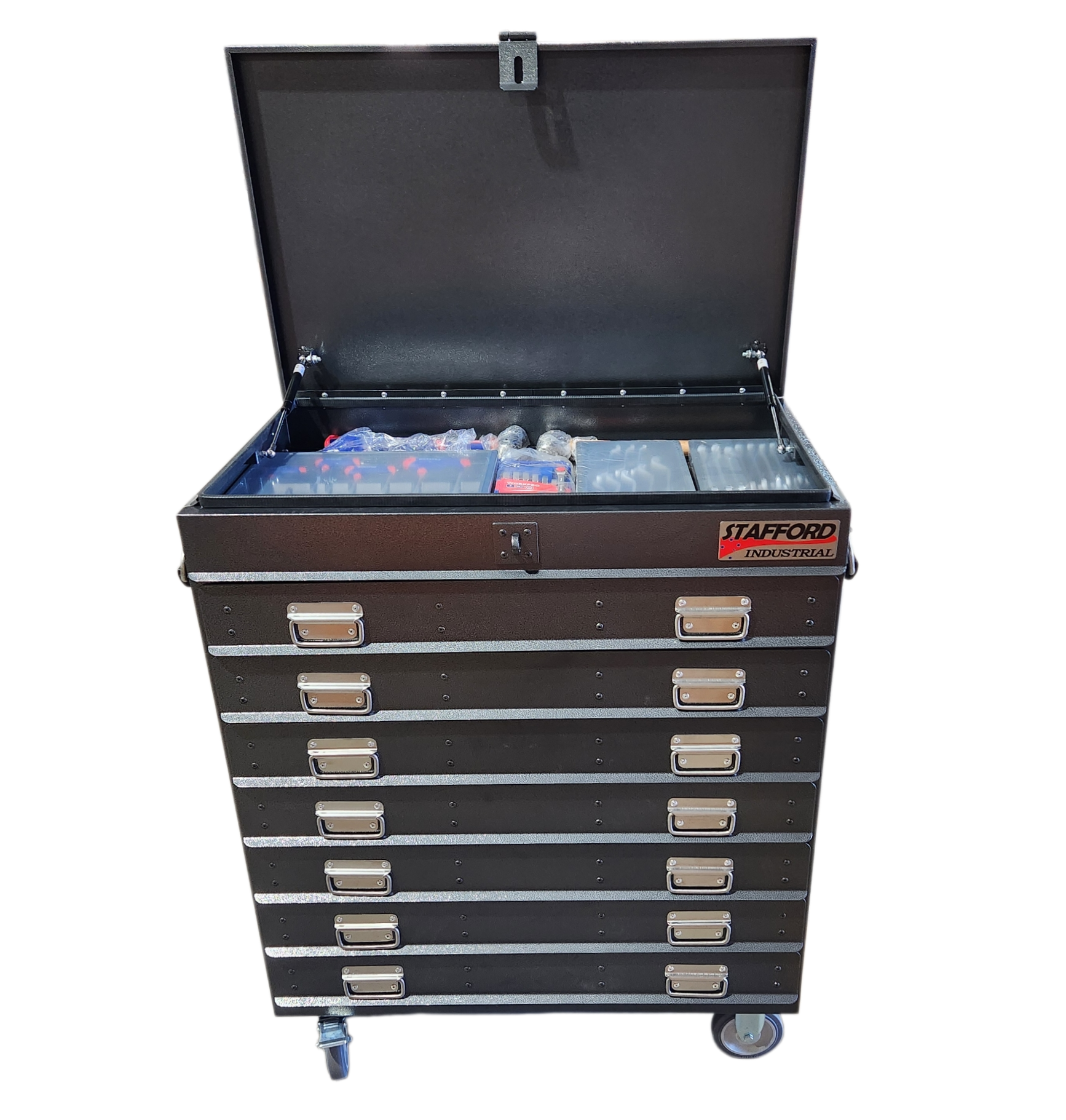 STAFFORD INDUSTRIAL WORKPRO ROLLER CABINET 300PCE TOOLKIT BLACK