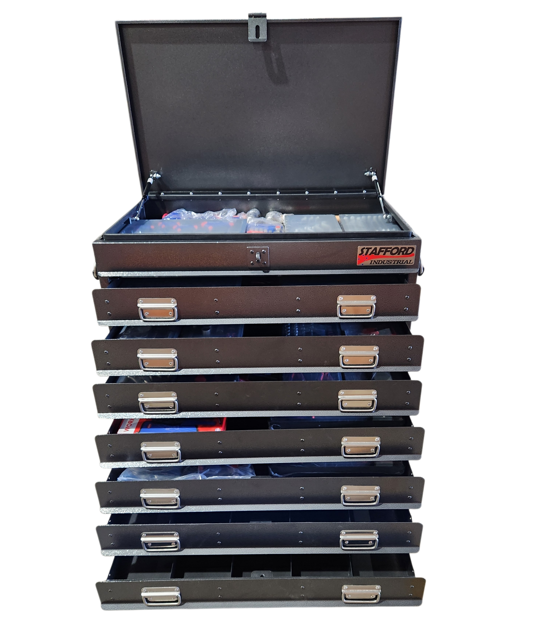 STAFFORD INDUSTRIAL WORKPRO ROLLER CABINET 300PCE TOOLKIT BLACK