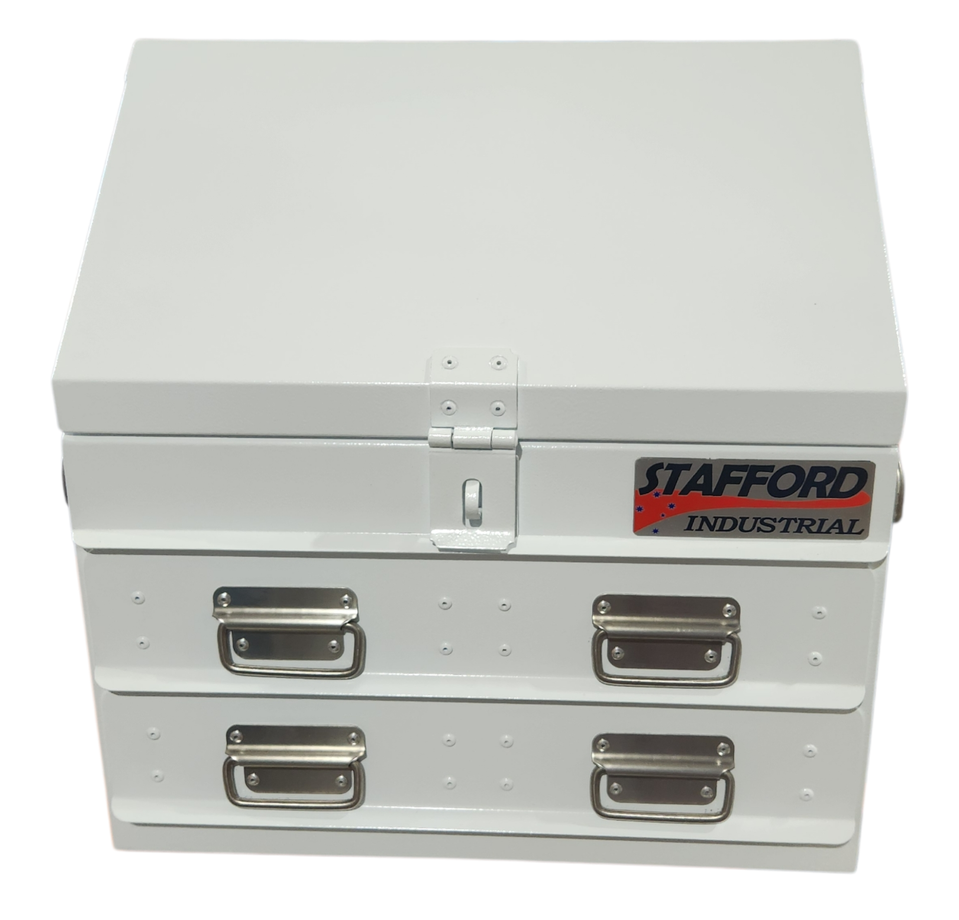 STAFFORD INDUSTRIAL TC550 SERIES UTE BOX 2 DR WHITE UTE BOX ANGLED