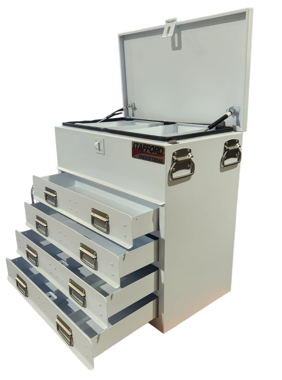 STAFFORD INDUSTRIAL TC700 SERIES 4 DRAWER WHITE TOOLBOX