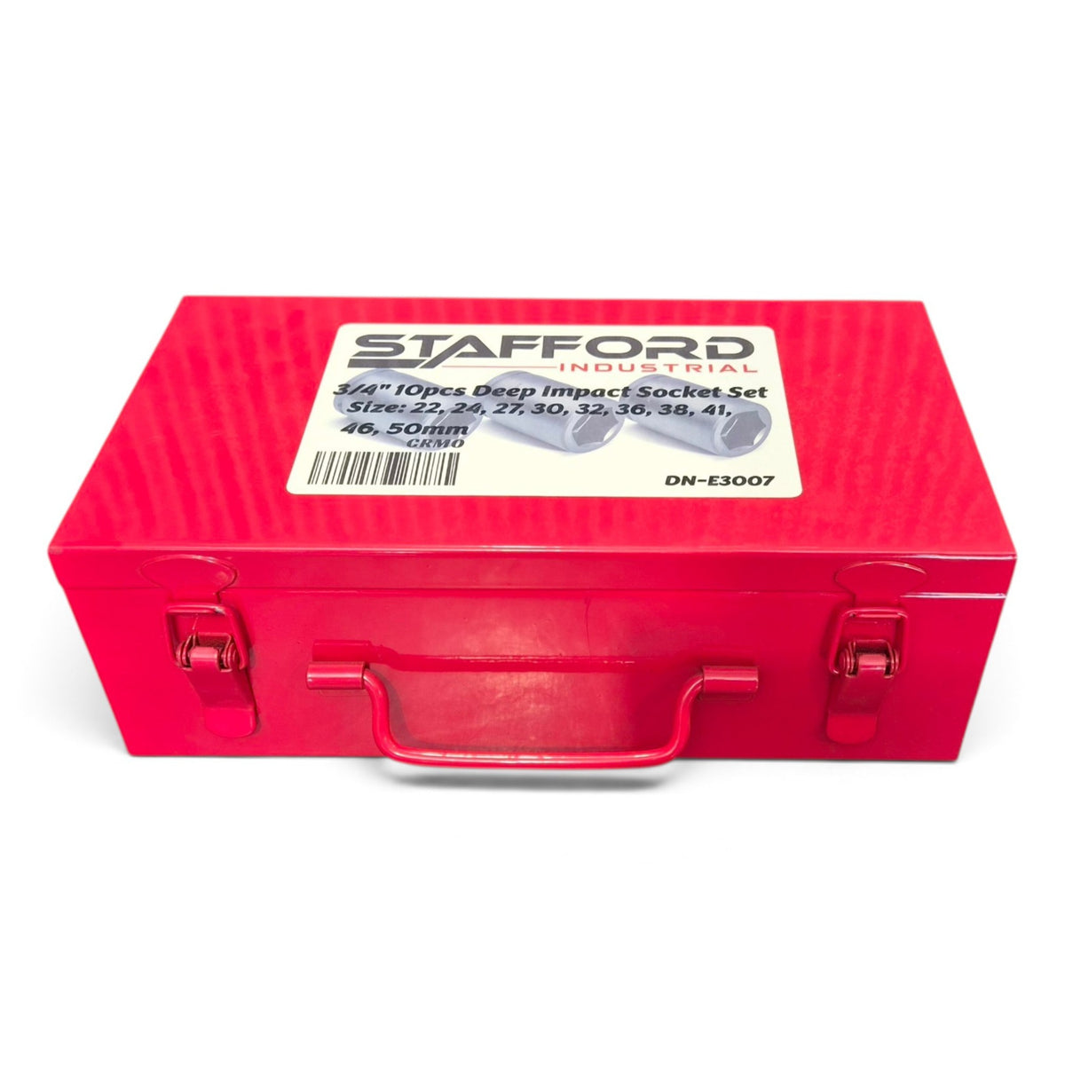 STAFFORD INDUSTRIAL 10 PIECES 3/4" DR DEEP METRIC IMPACT SOCKET SET 22-50MM
