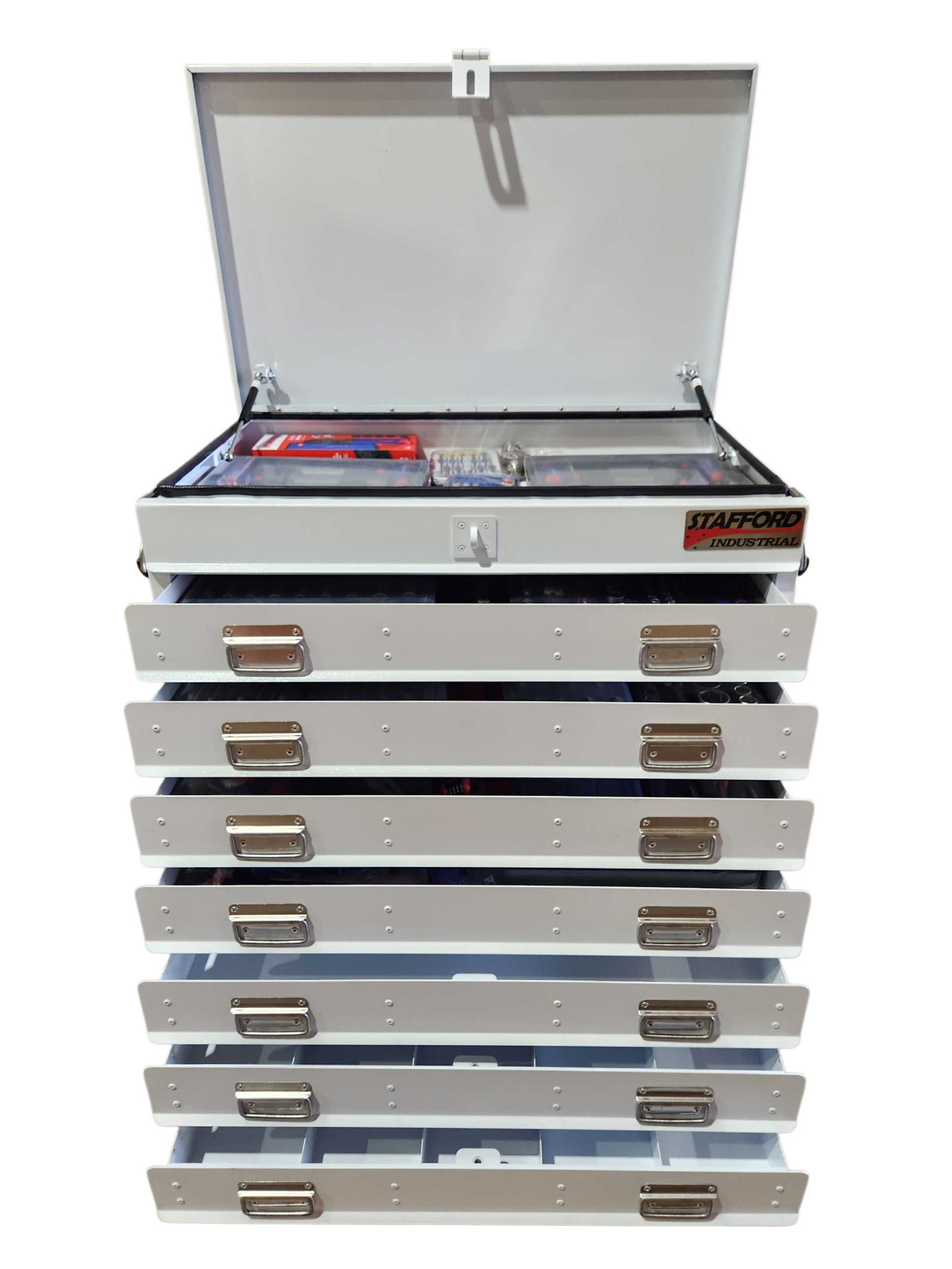 STAFFORD INDUSTRIAL WORKPRO ROLLER CABINET 300PCE TOOLKIT WHITE