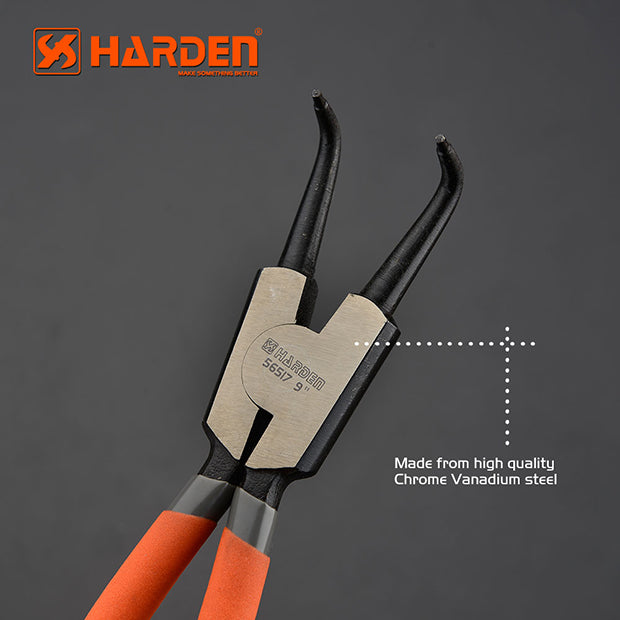 HARDEN 9" CIRCLIP PLIER INT BENT JAW