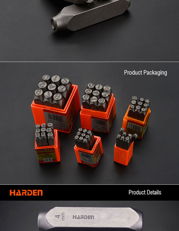HARDEN 6MM 9PCE NUMBER CHISEL SET