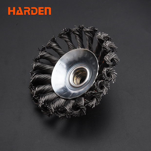 HARDEN 100MMXM14x2.0 TWIST WIRE BEVEL BRUSH