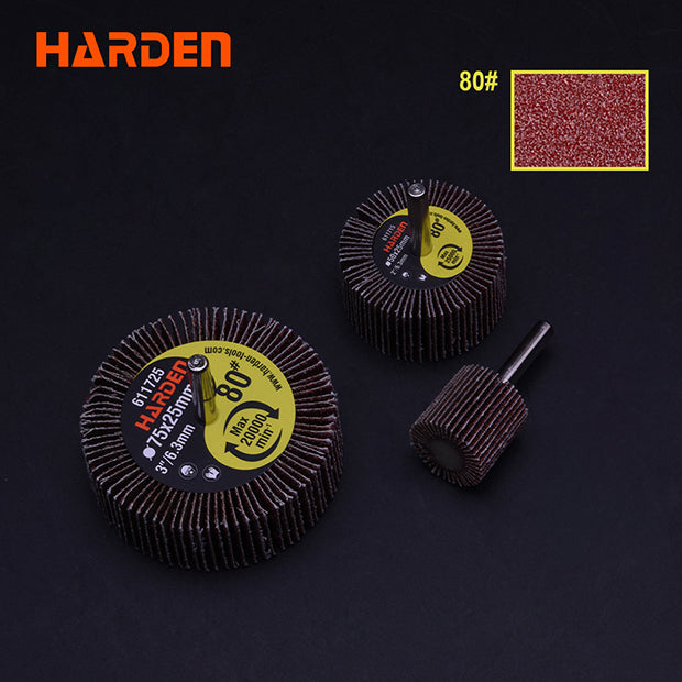 HARDEN 50x25x6.3MMx120# FLAP WHEEL W/SHAFT
