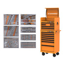 234 PIECE COMBINATION TOOL KIT + MOLTEN ORANGE TOOL CHEST & TROLLEY