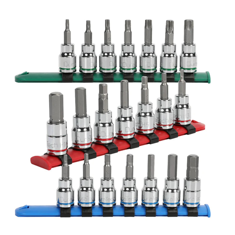 DURATECH 21-Piece Star & Hex  Bit Socket Set