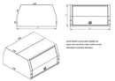 STAFFORD INDUSTRIAL UTE CANOPY 1800MM X 1780MM X 1000MM FLAT CHECKER PLATE 2 DOOR