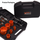 HARDEN 10PCE HSS BI-METAL HOLE SAW SET