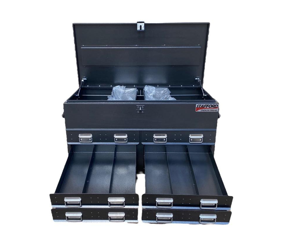 STAFFORD INDUSTRIAL BLACK 1100MM 6 DRAWER UTE BOX