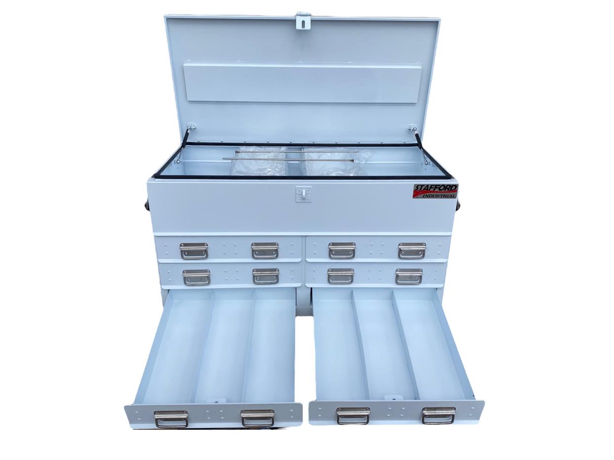 STAFFORD INDUSTRIAL WHITE 1100MM 6 DRAWER UTE BOX