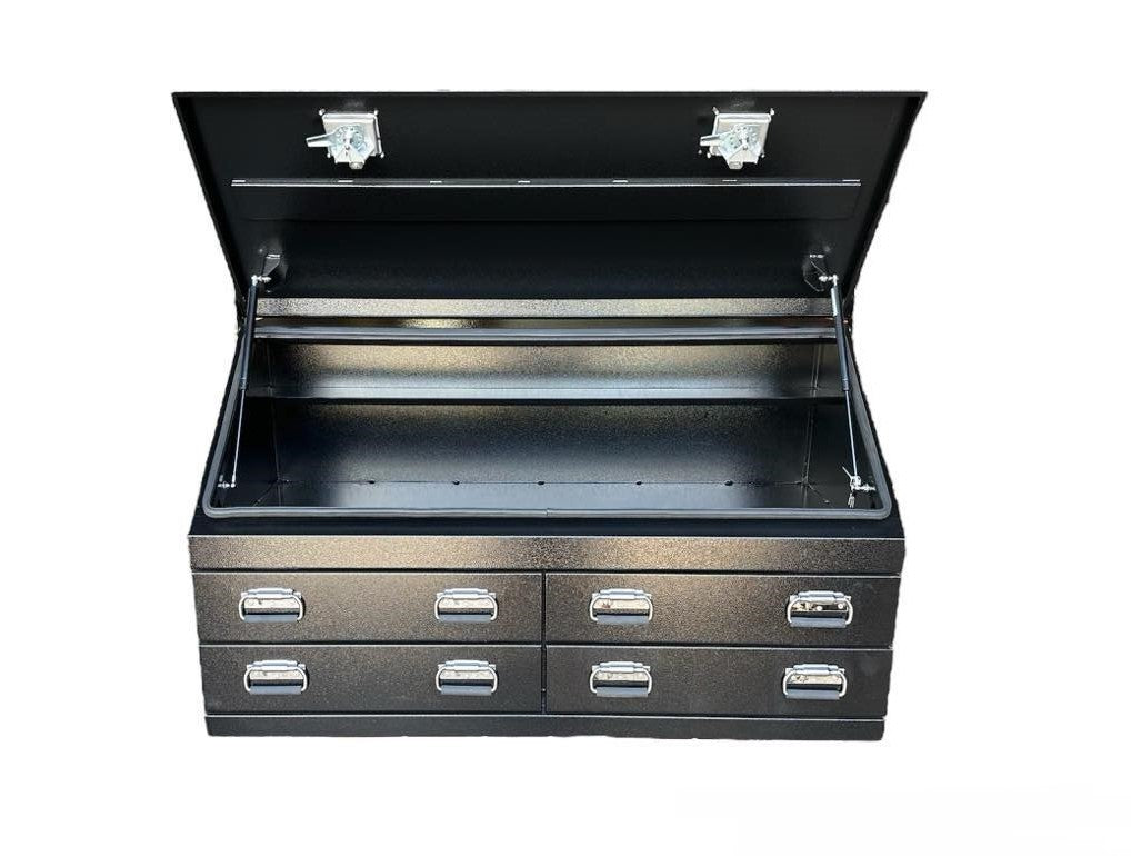 STAFFORD INDUSTRIAL 4 DRAWER 1300MM ANGLED BLACK TOOL BOX