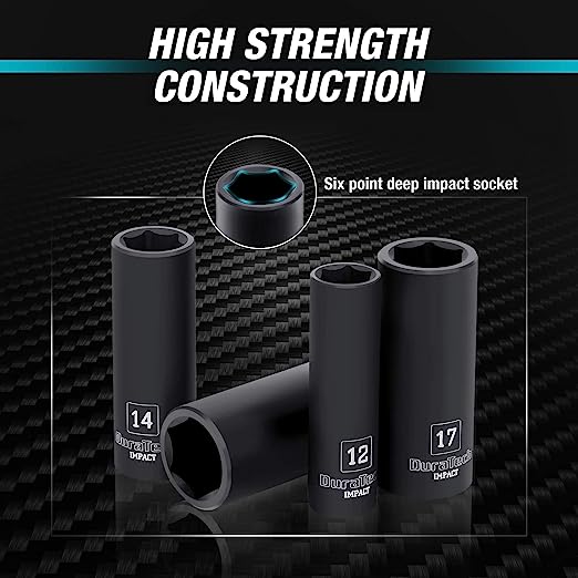 DURATECH 16-Piece  1/2" Drive Metric Deep Impact Socket Set