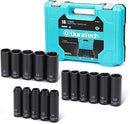 DURATECH 16-Piece  1/2" Drive Metric Deep Impact Socket Set