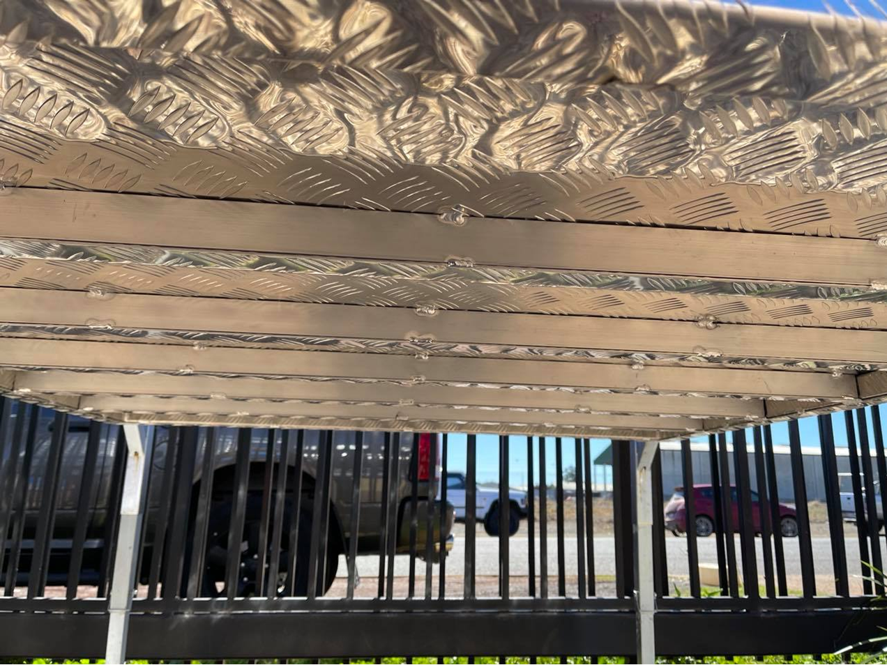 STAFFORD INDUSTRIAL UTE CANOPY 1600MM X 1780MM X 860MM ALU CHECKER PLATE 2 DOOR  3MM