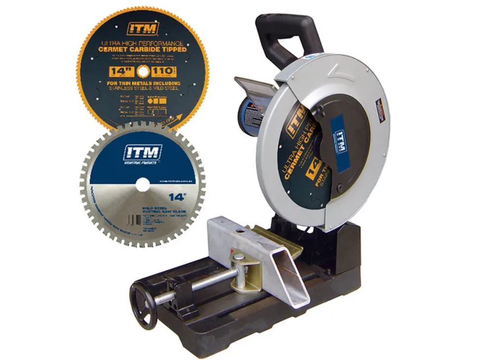 ITM S14 PRO KIT 350MM METAL CUTTING SAW, 240V, INC. 66T TCT MILD STEEL AND 110T CERMET STAINLESS STEEL BLADE