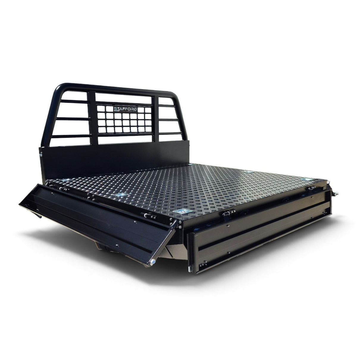 STAFFORD INDUSTRIAL ALUMINIUM UTE TRAY EXTRA WIDE 1875 X 1800 X 860MM WHITE