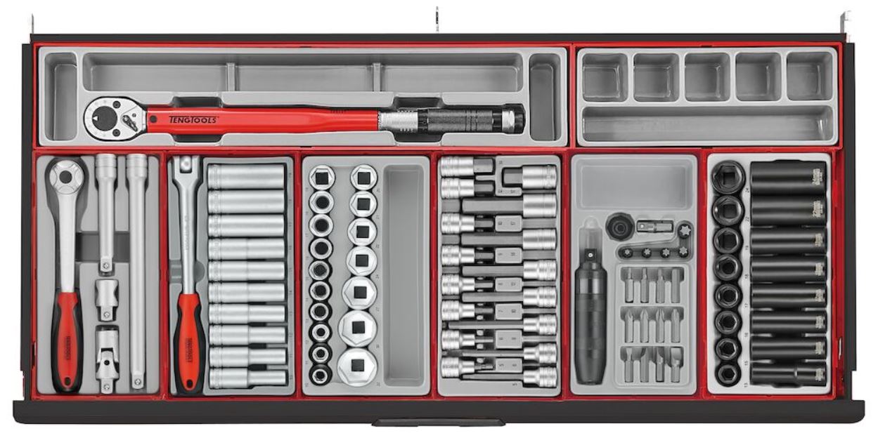 TENG 1004PC MM/AF WORK STATION TOOL KIT (BLACK)