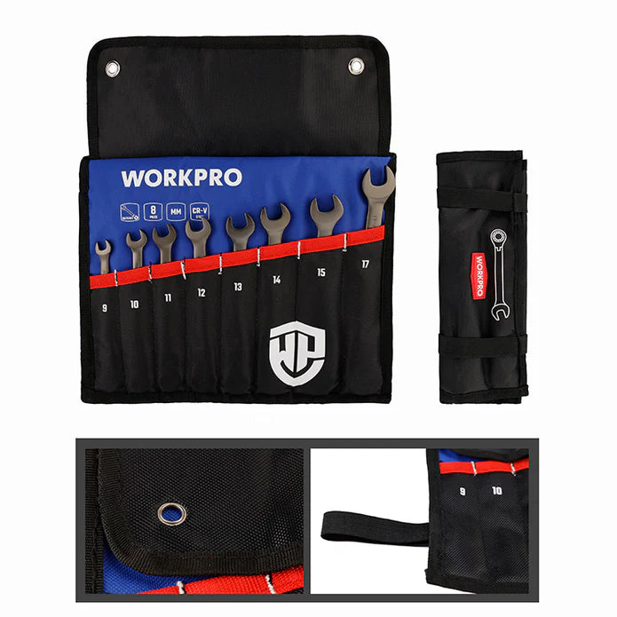 WORKPRO FLEX RATCHET SPANNER SET