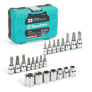 DURATECH 23-Piece Internal & External Star Bit Socket Set