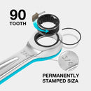 DURATECH 16PC 90 TOOTH COMBIMATION RATCHETING SPANNER SET