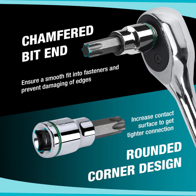 DURATECH 23-Piece Internal & External Star Bit Socket Set