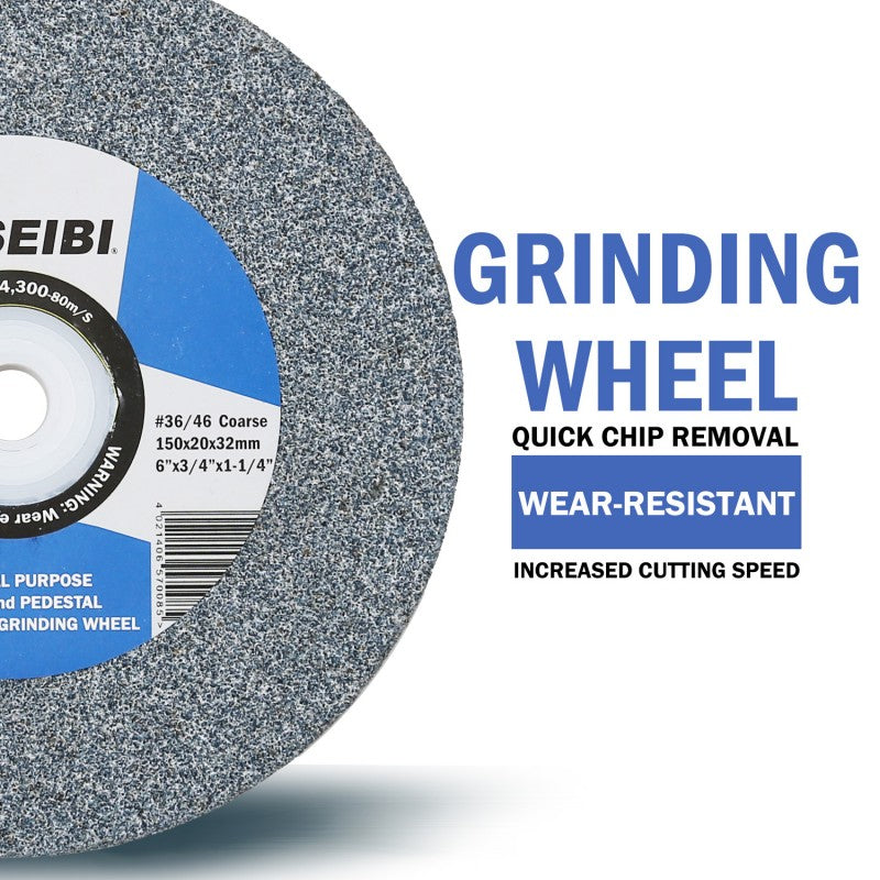 KSEIBI GRINDING STONE 150MM X 20 X 32MM #100