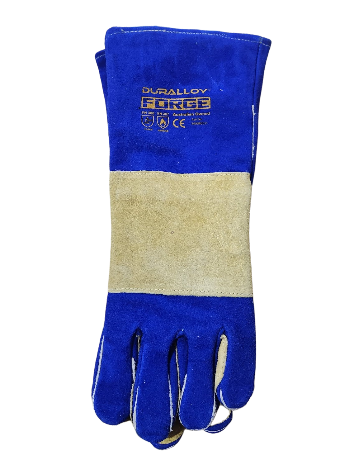 DURALLOY FORGE BLUE AND GOLD KEVLAR LARGE WELDING GLOVES