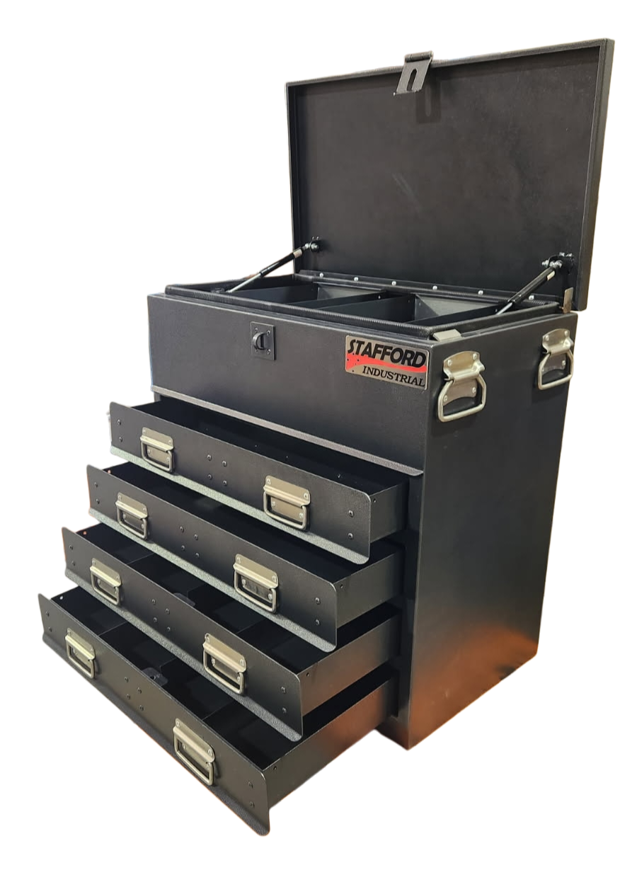 STAFFORD INDUSTRIAL TC700 SERIES 4 DRAWER BLACK TOOLBOX
