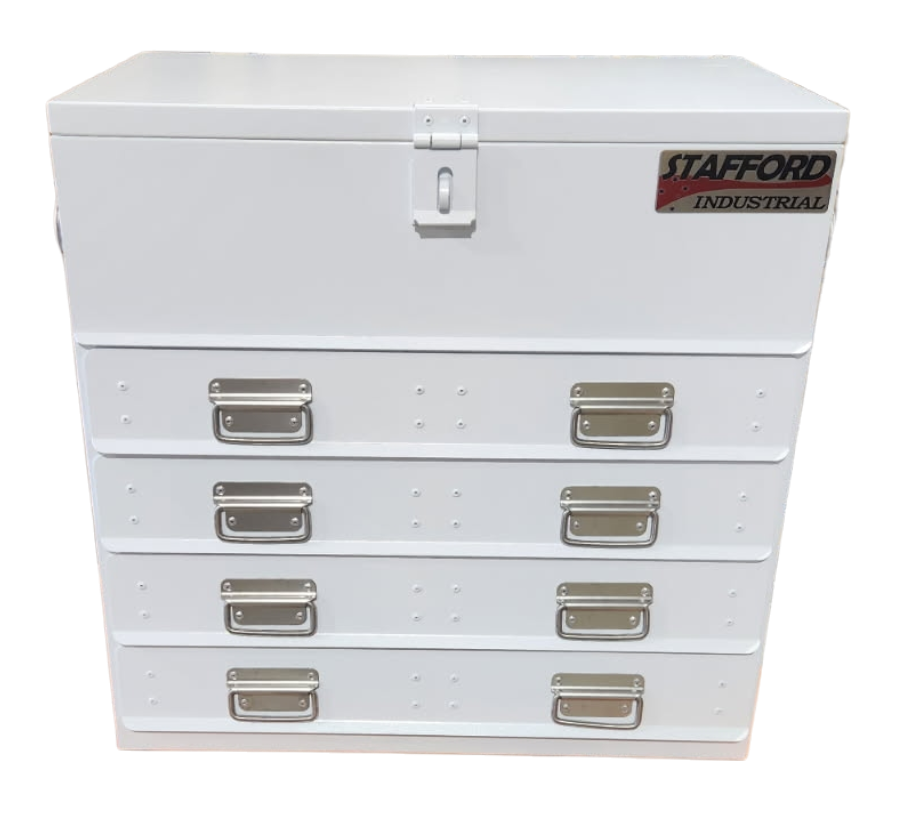 STAFFORD INDUSTRIAL TC700 SERIES 4 DRAWER WHITE TOOLBOX